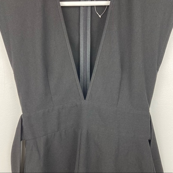 ASOS Surplice Black Romper with Sash Tie Belt   Size 2 - Picture 9 of 11